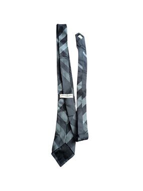 Burberry Gray Striped Silk Tie